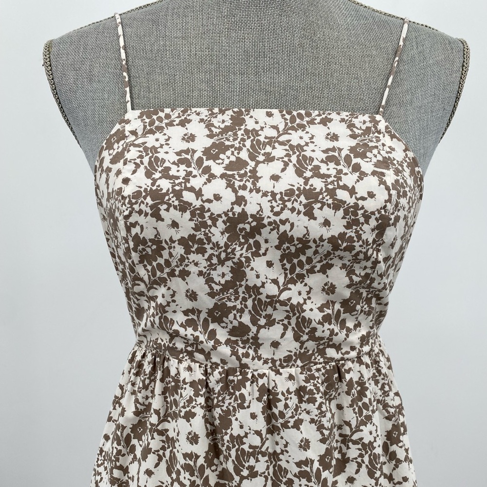 Rails Leni Cafe Floral Dress ‎ Extra Small Beige Floral Tiered Spaghetti Straps - Picture 5 of 15